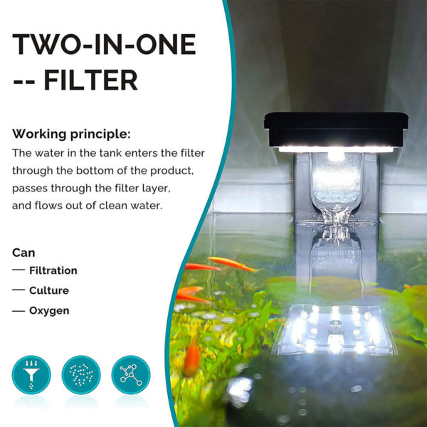 Aquarium Light Combines Filter