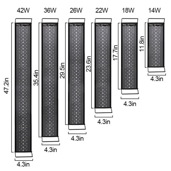LED Fish Tank Lights 26W