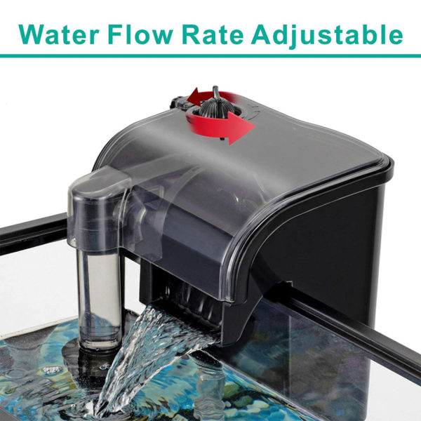 fish tank filter with adjustable flow