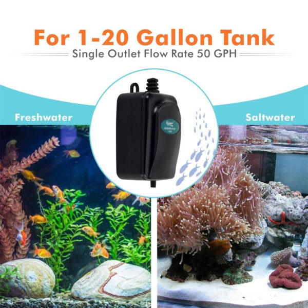 Air Pump for Fish Tank 1-20 Gallon