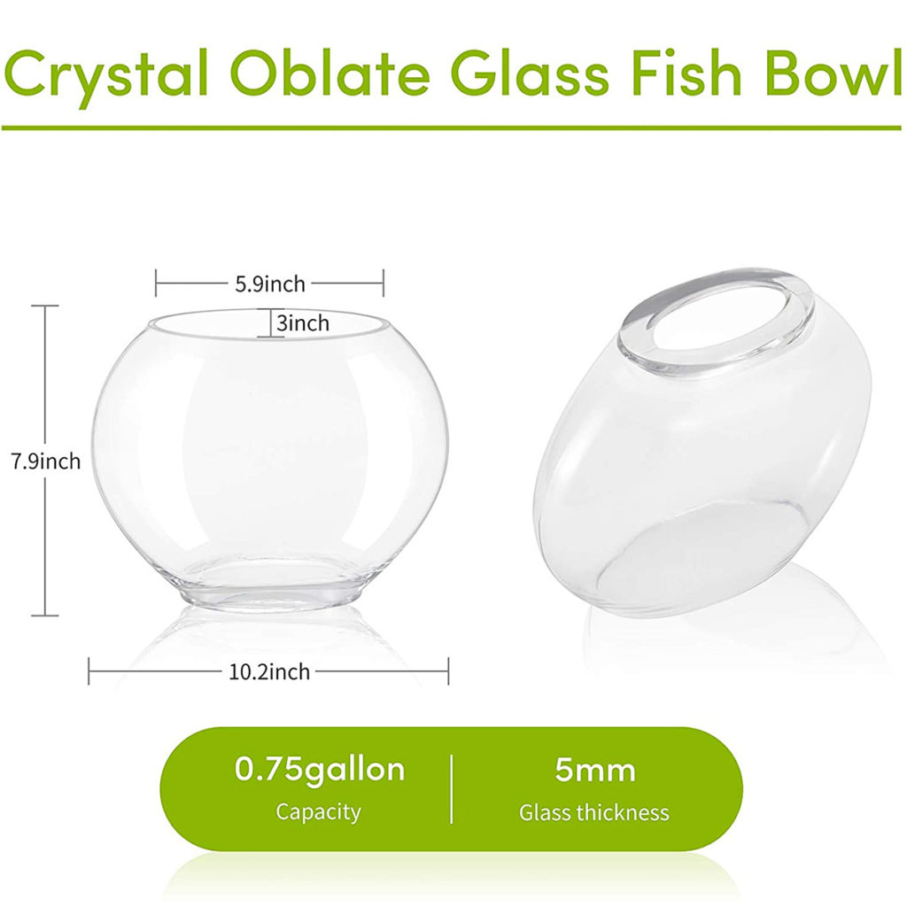 0.75 Gallon Crystal Fish Bowl