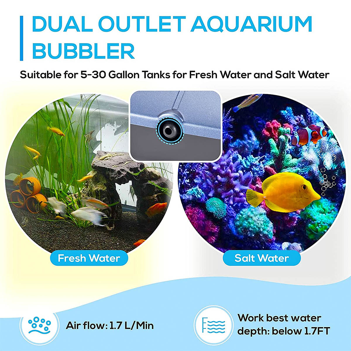 hygger Portable Aquarium Air Pump - hygger