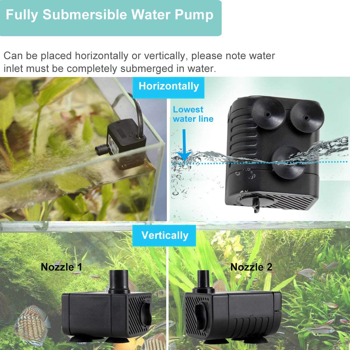 Fountain Pump, Aqua Light & Underwater Accessories