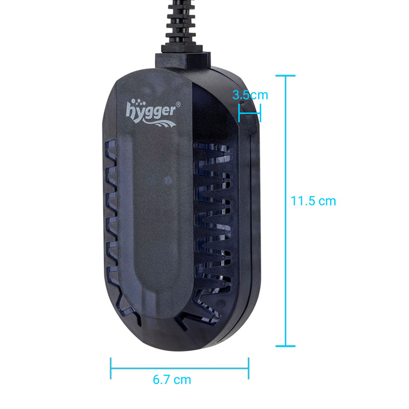 hygger Mini calentador de acuario sumergible con pantalla digital de 50 W  para tanque de peces pequeño, termostato de calentamiento compacto y  rápido