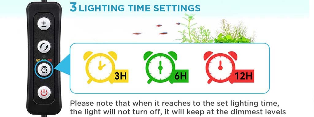 hygger aquarium 918 light timer setting