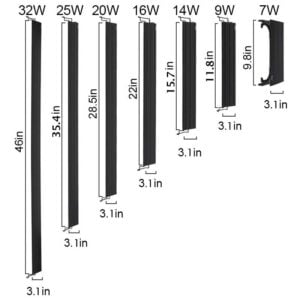 Aquarium LED Light Size