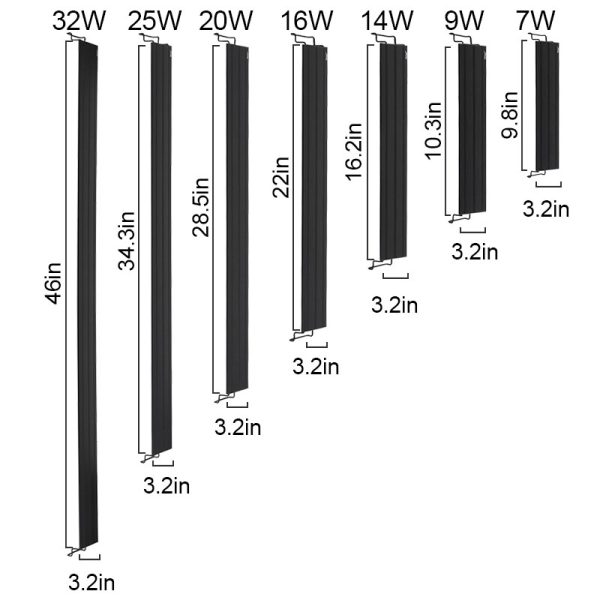 Aquarium LED Light Size