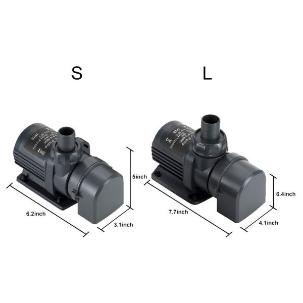 DC Water Pump Size Chart