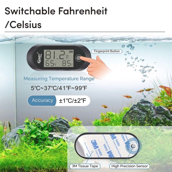 Digital Aquarium Thermometer Switchable