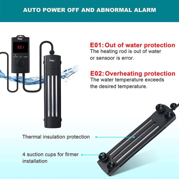 Auto Alarm Aquarium Water Heater