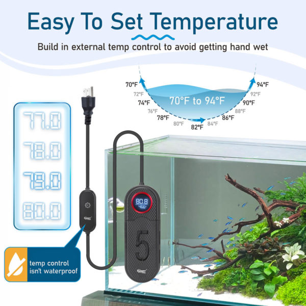 Set Tank Water Temperature Between 70°F to 94°F