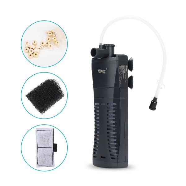 Internal fish tank filter clearance