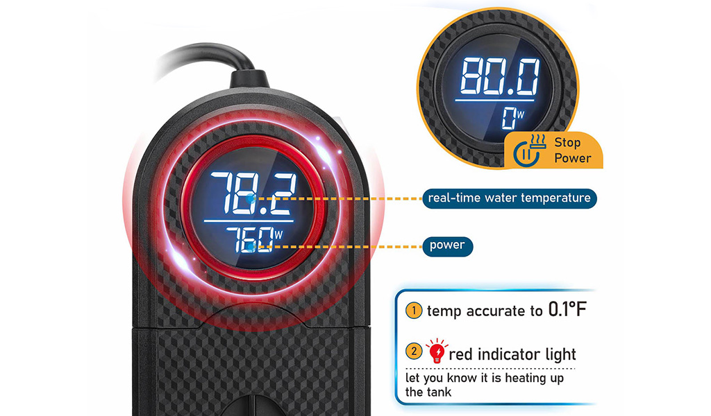 Easy to monitor smart aquarium heater