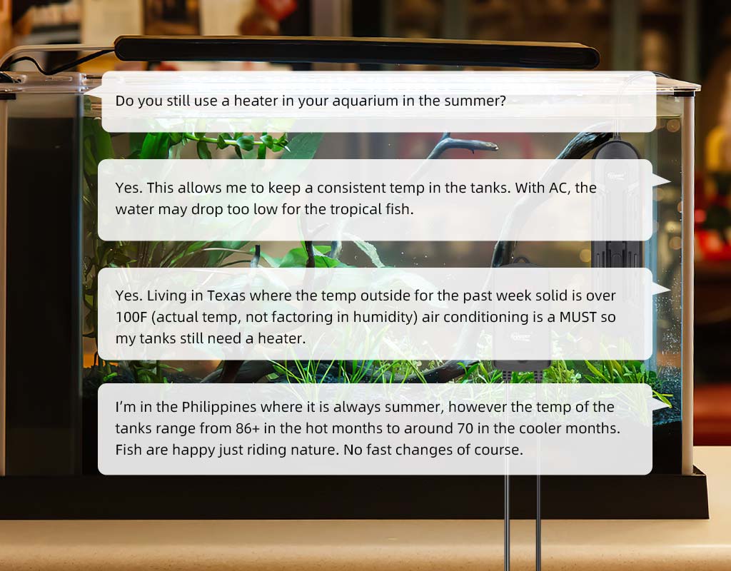 summer aquarium heater