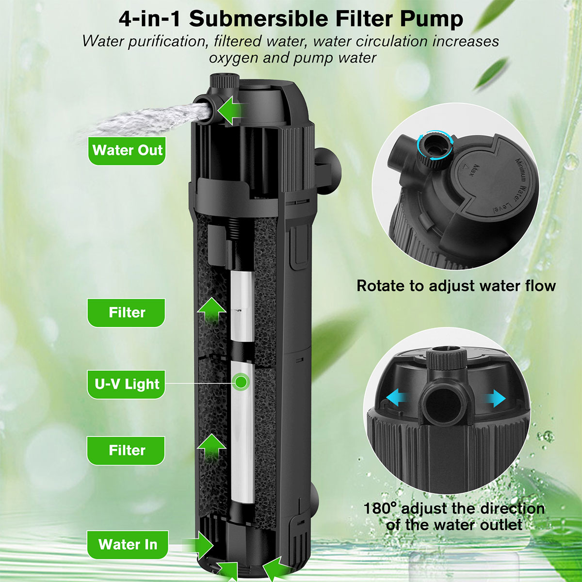 hygger Fish Tank Filter Pump - hygger