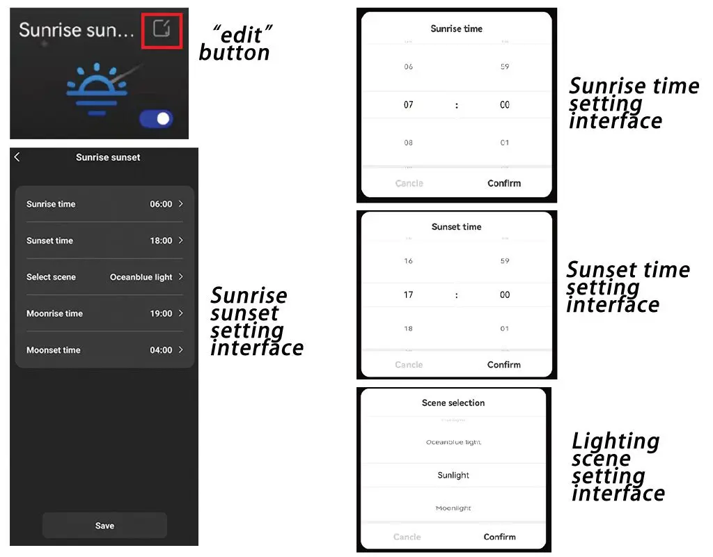 Bluetooth lighting scene