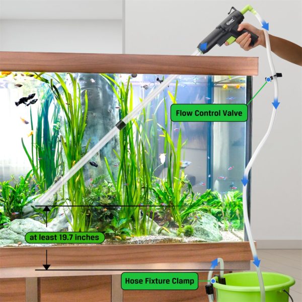 The right way to siphon aquarium water