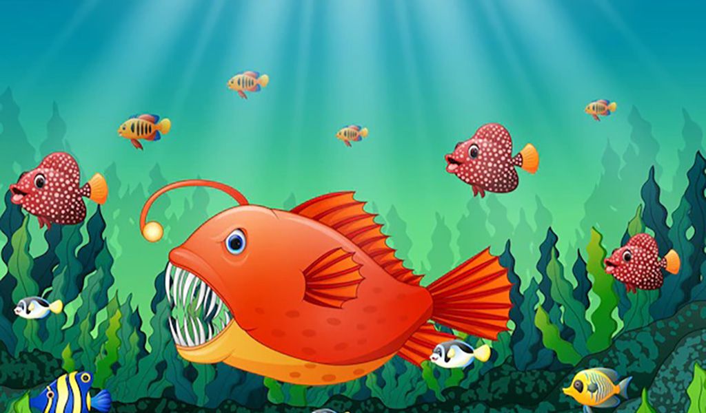 a fish with a light 