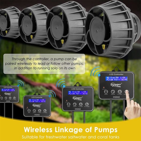 Aquarium wireless linkage pump