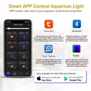 Smart clip on aquarium light