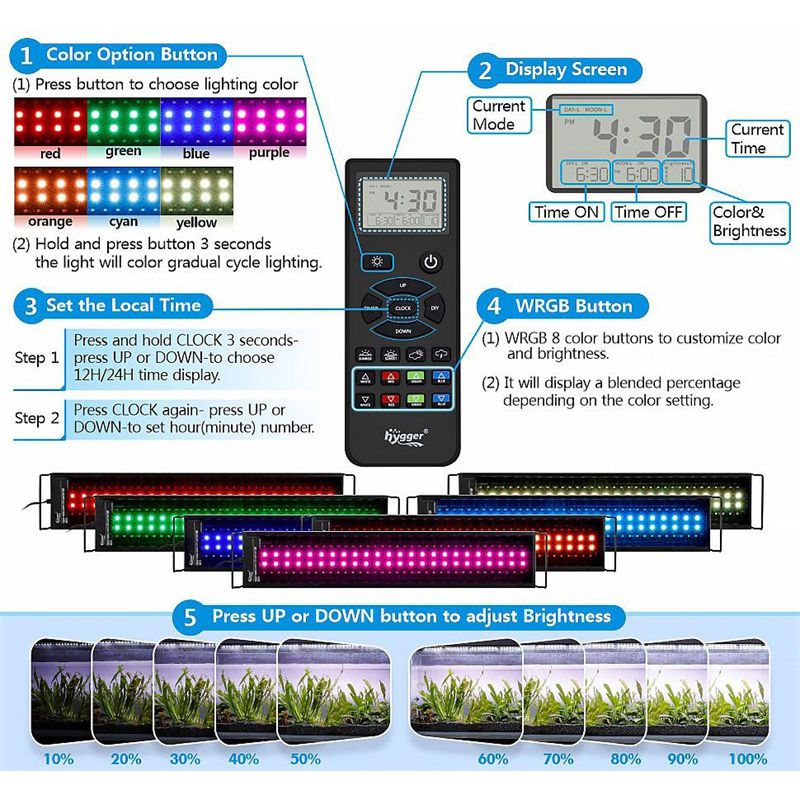 hygger 016 light remote controller