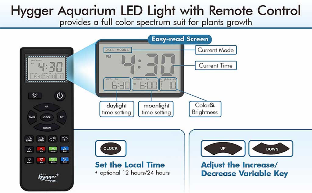 hygger 016 remote controller