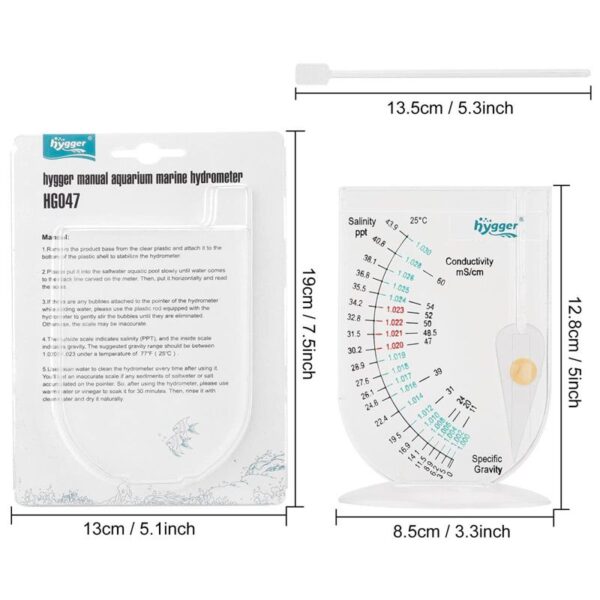Marine hydrometer dimension