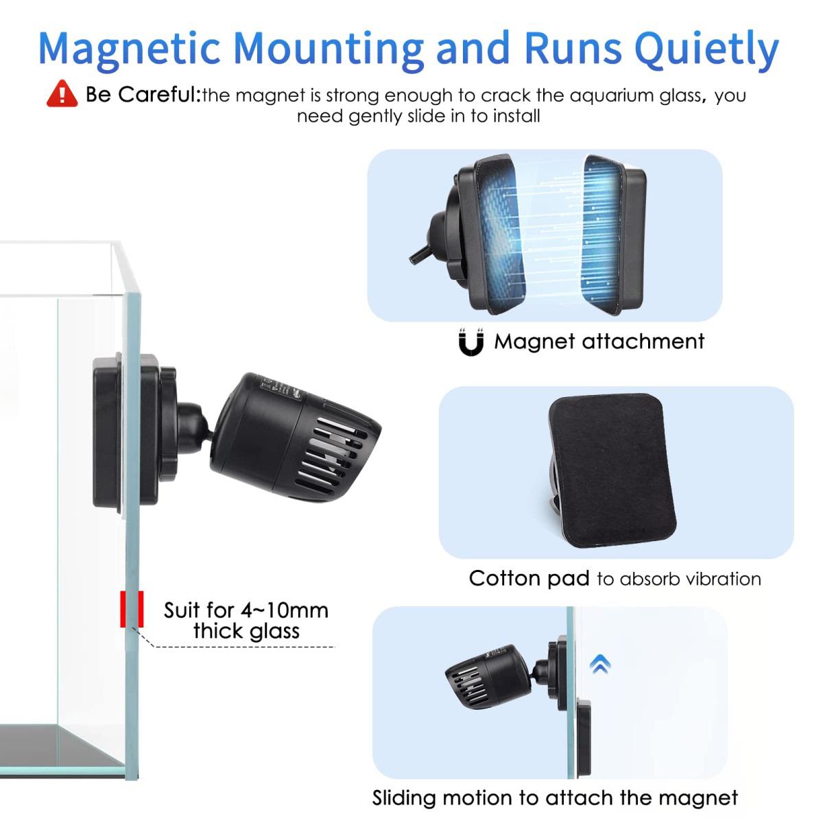 Wave maker magnetic mount