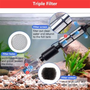 Aquarium electric gravel cleaner filter