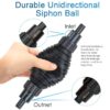 Aquarium durable siphon ball