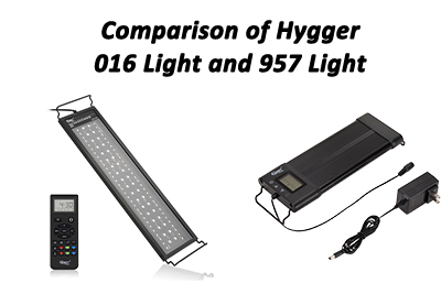 comparison of hygger 016 and 957 light
