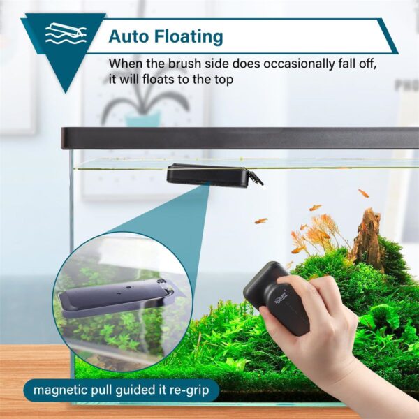 Magnet cleaner brush auto floating