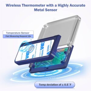 Wireless external aquarium thermometer