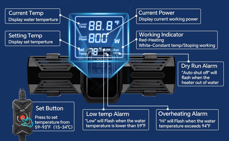 hygger 066 heater controller details