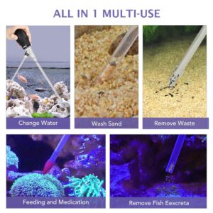 Multi-use aquarium siphon