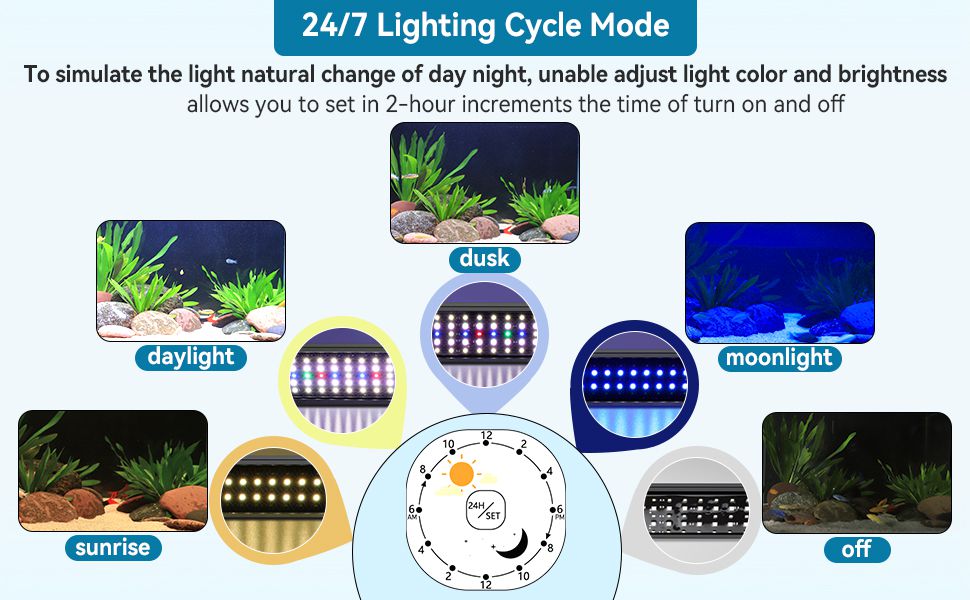 LED plant light cycle mode