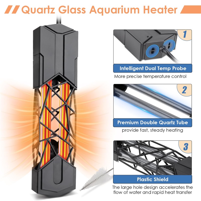 Quartz heater aquarium