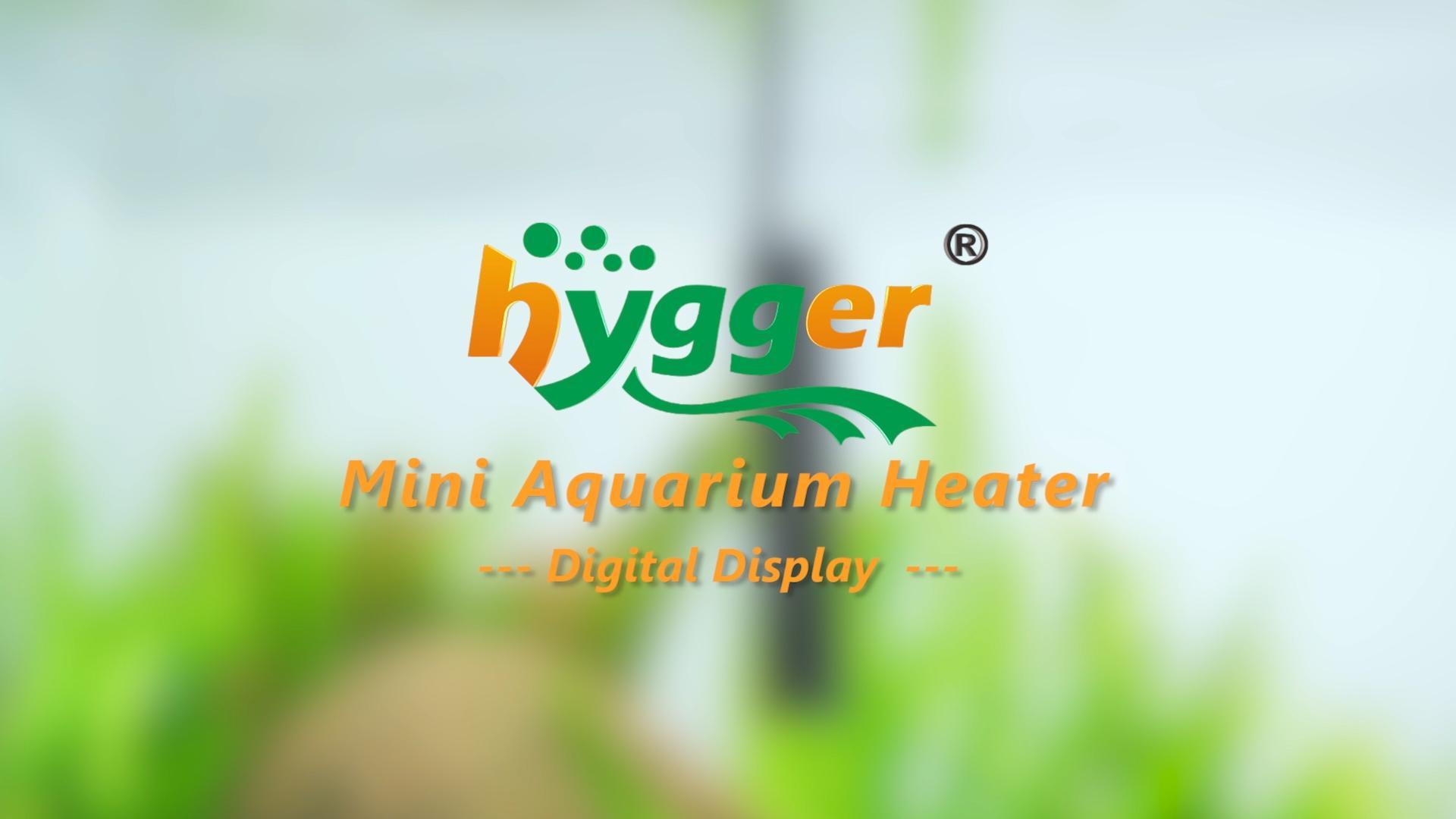 hygger Mini calentador de acuario sumergible con pantalla digital de 50 W  para tanque de peces pequeño, termostato de calentamiento compacto y  rápido