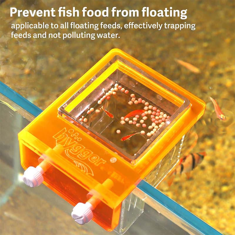 Prevents fish food from scattering