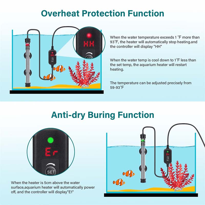 Submersible heater overheat protection