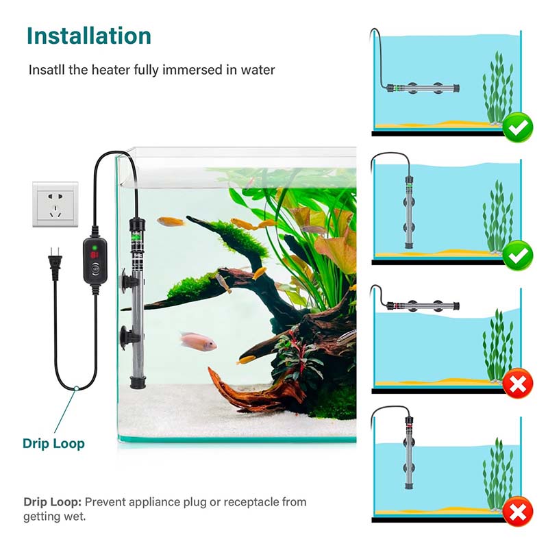 Install submersible heater