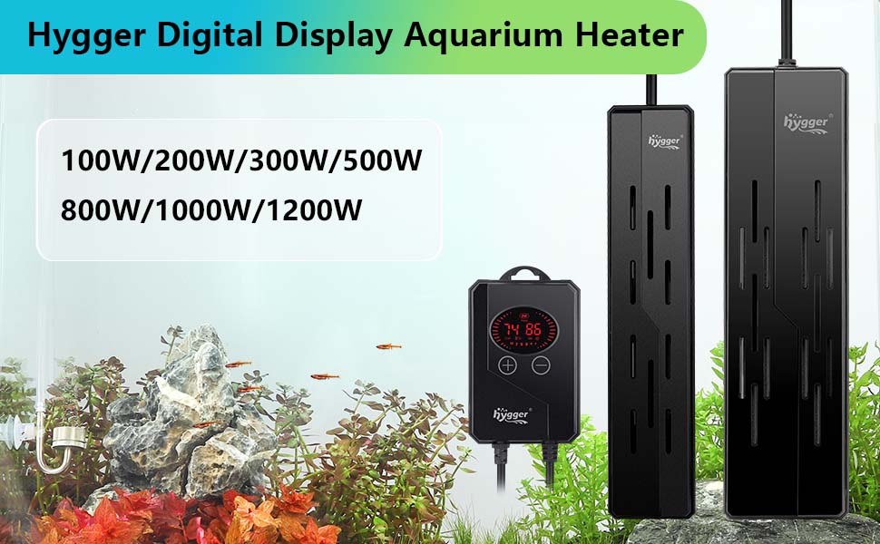 hygger 1200W aquarium quartz tube heater