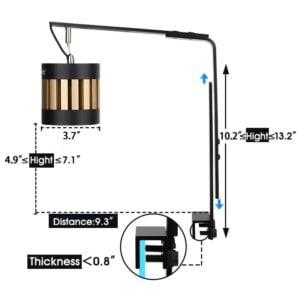 Saltwater tank light size