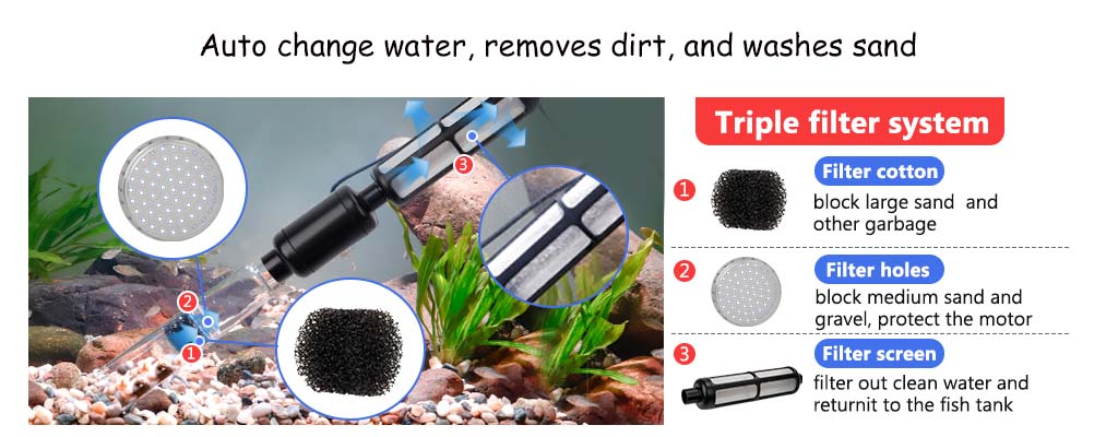 remove dirt in tank