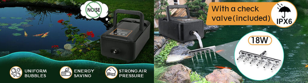 18W aerator pump for small pond