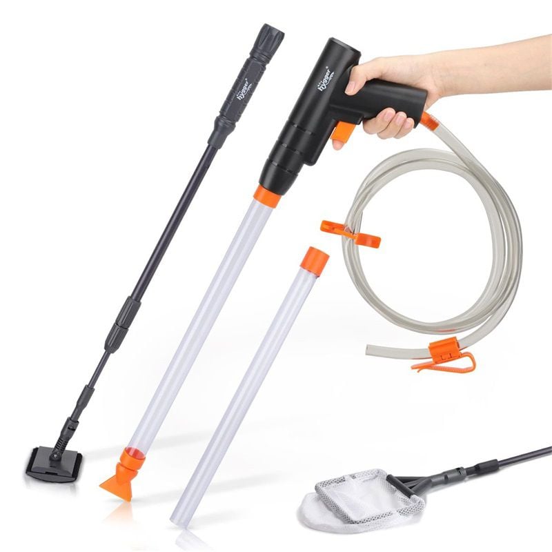 Aquarium gravel cleaner fish net kit