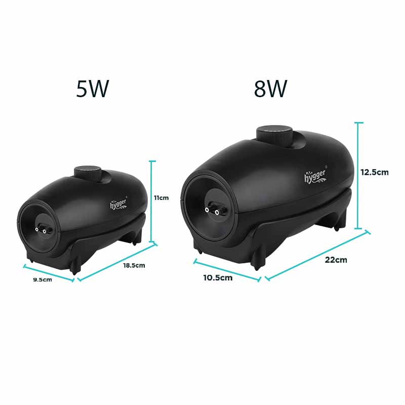 hygger 133 submarine air pump size