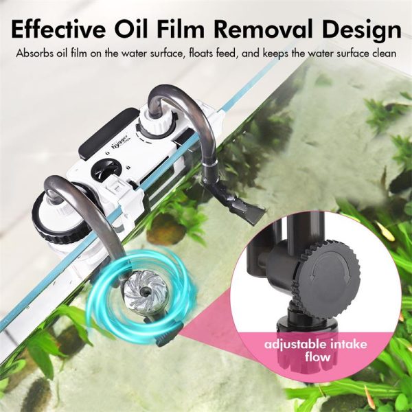 Backpack aquarium filter remove oil film