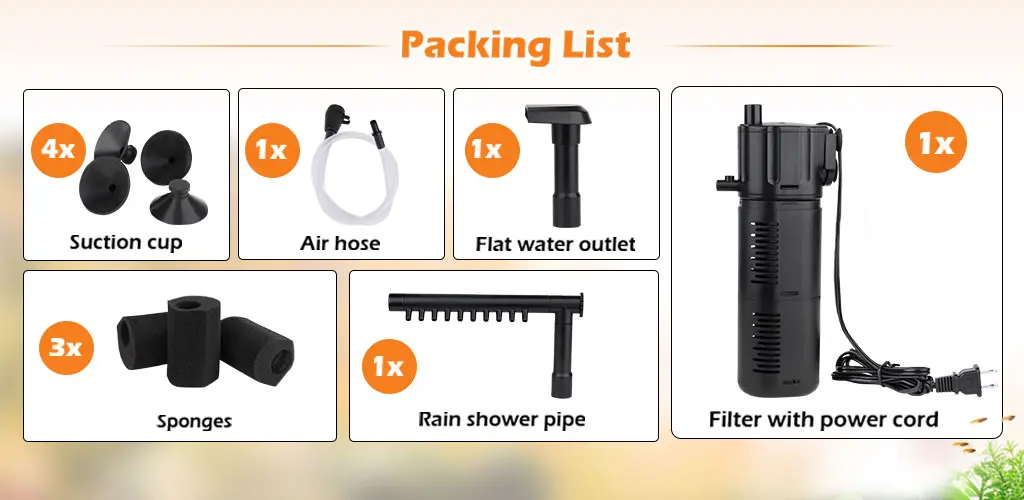 hygger 153 filter package list