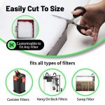 Easy cut filter floss